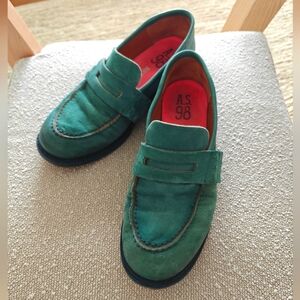 Vern A.S. 98 Emerald suede loafers size 38